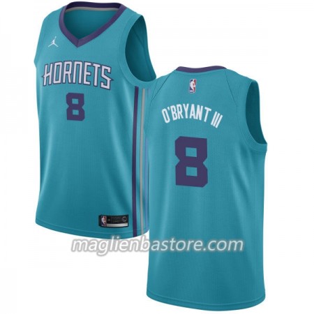Maglia NBA Charlotte Hornets Johnny OBryant III 8 Nike 2017-18 Teal Swingman - Uomo